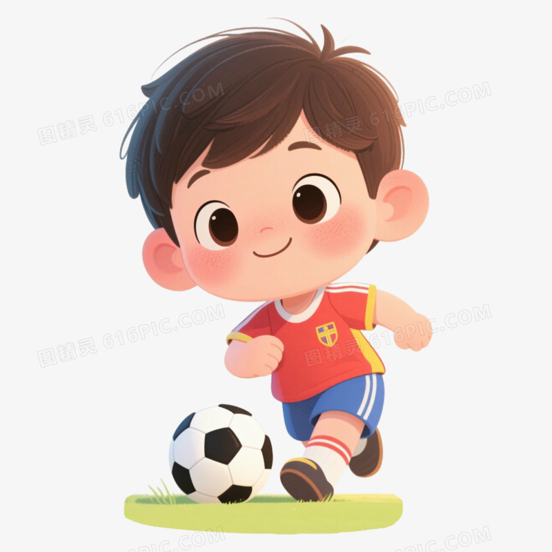 足球男孩学生运动会免抠元素