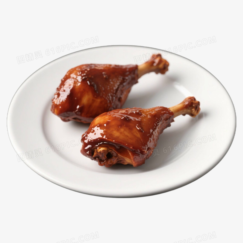 鸭腿鸭货小吃红烧零食免抠元素