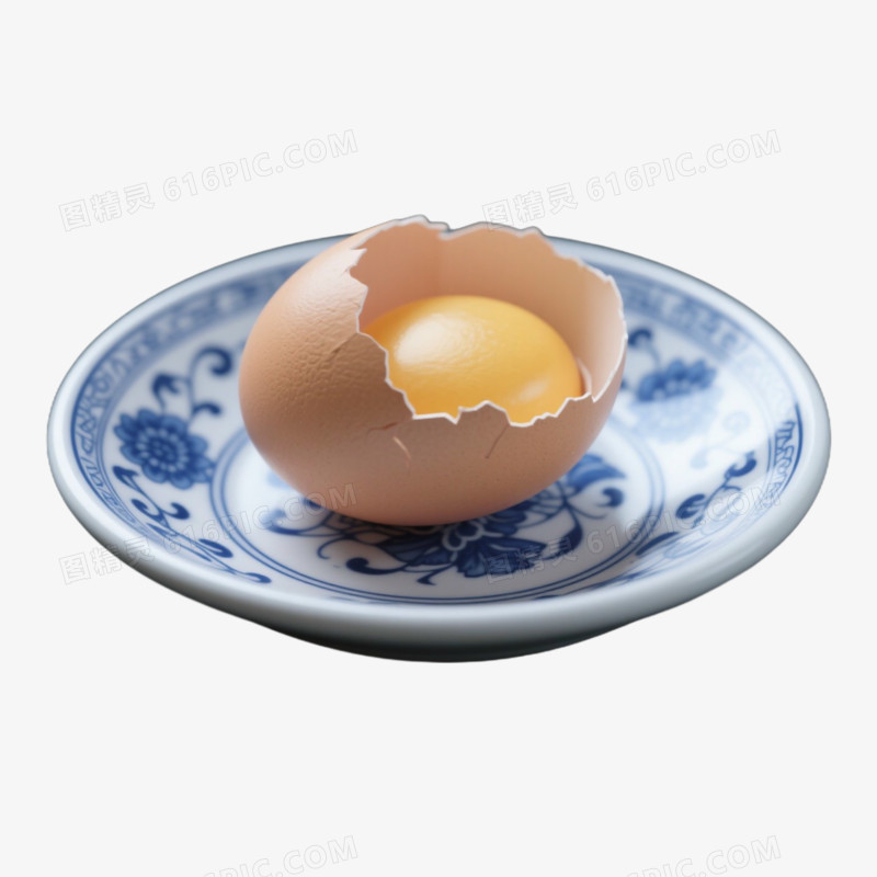 打开的生鸡蛋鸡蛋类食物免抠元素