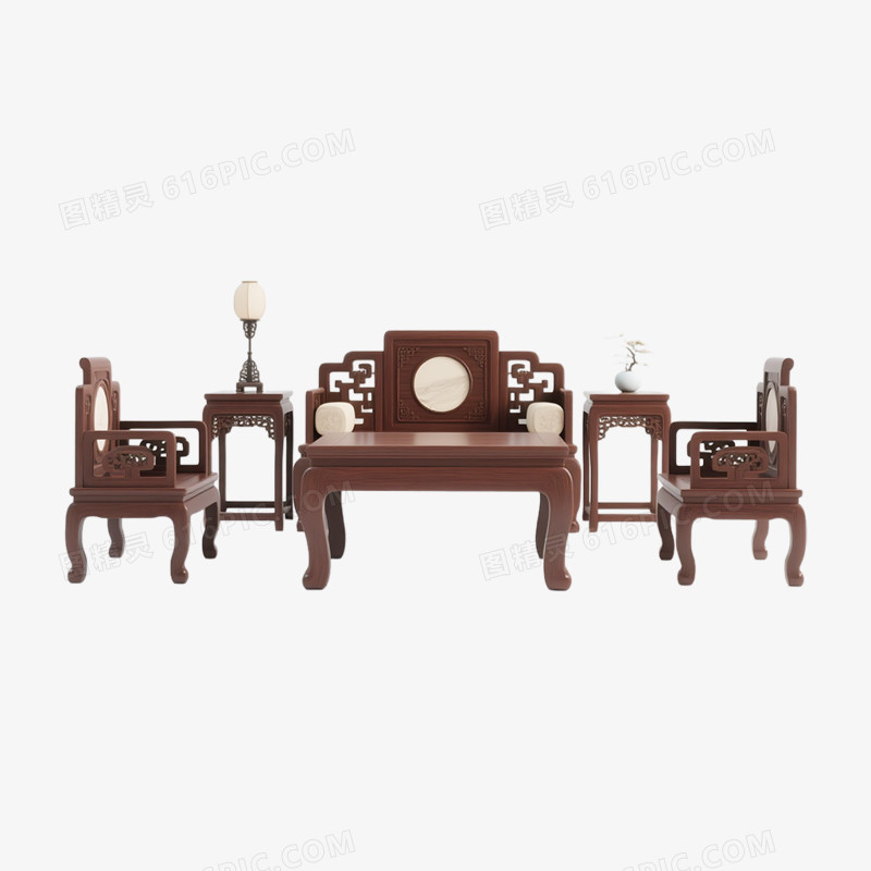 摄影风中式家具免抠元素