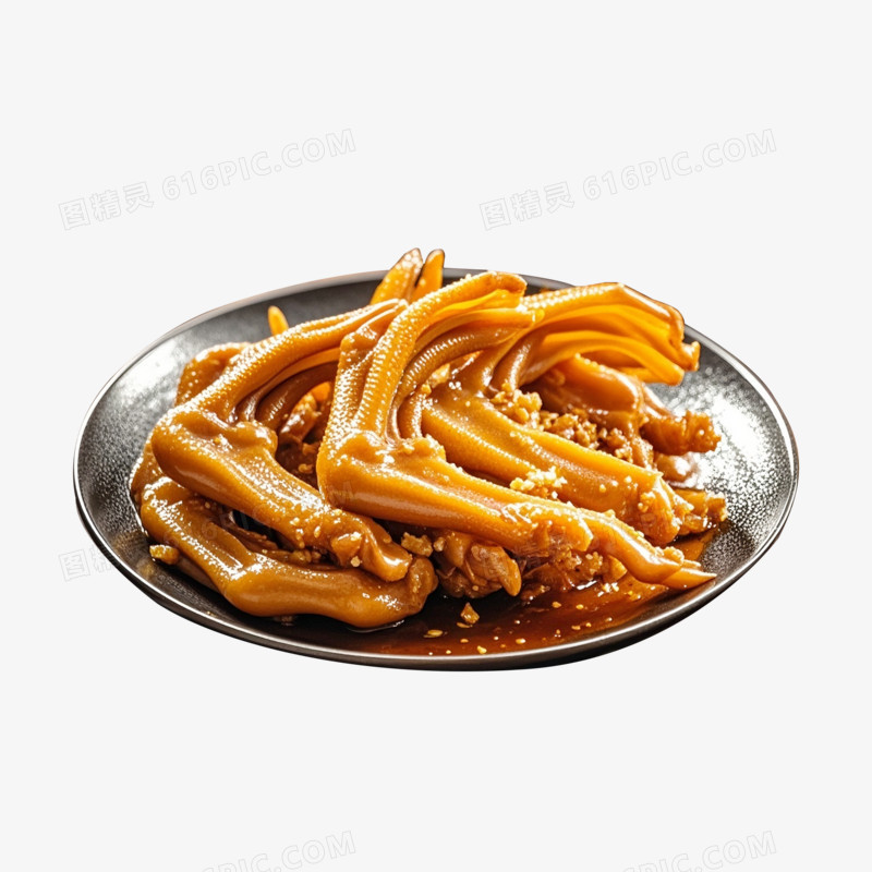 摄影风鸭掌鸭货免抠元素