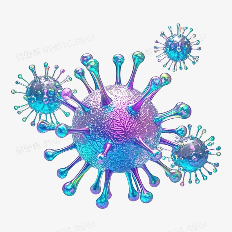 卡通手绘细胞病毒免抠元素
