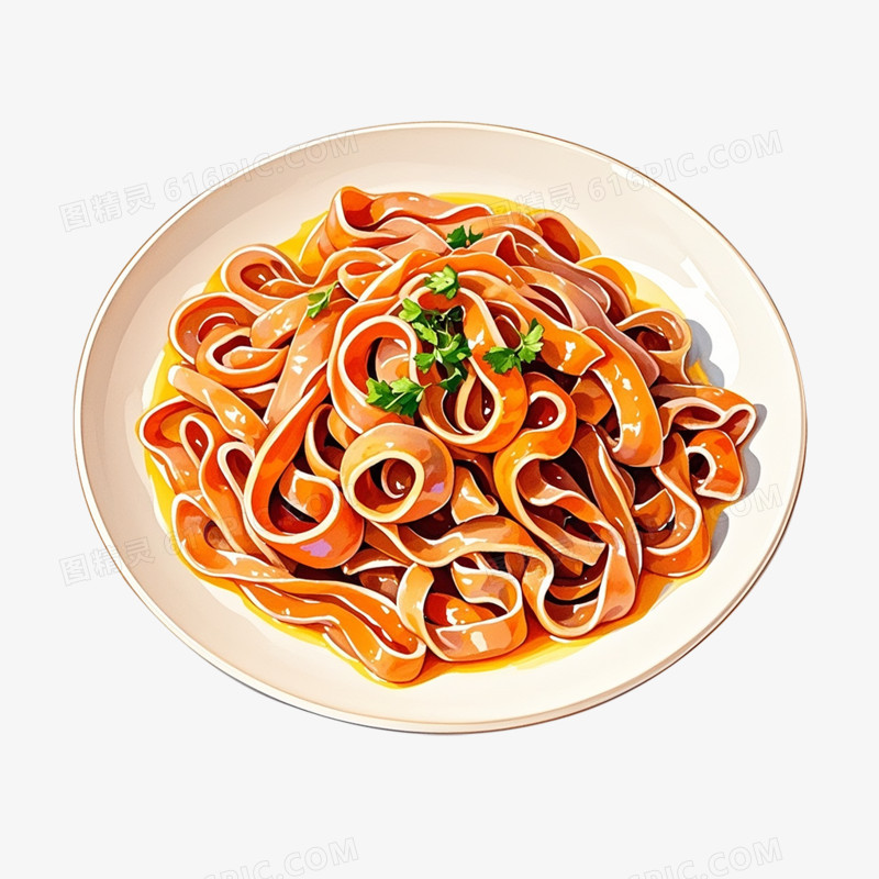 卡通插画风美味鸭货免抠元素
