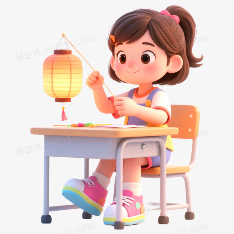 3D立体手工课免抠元素