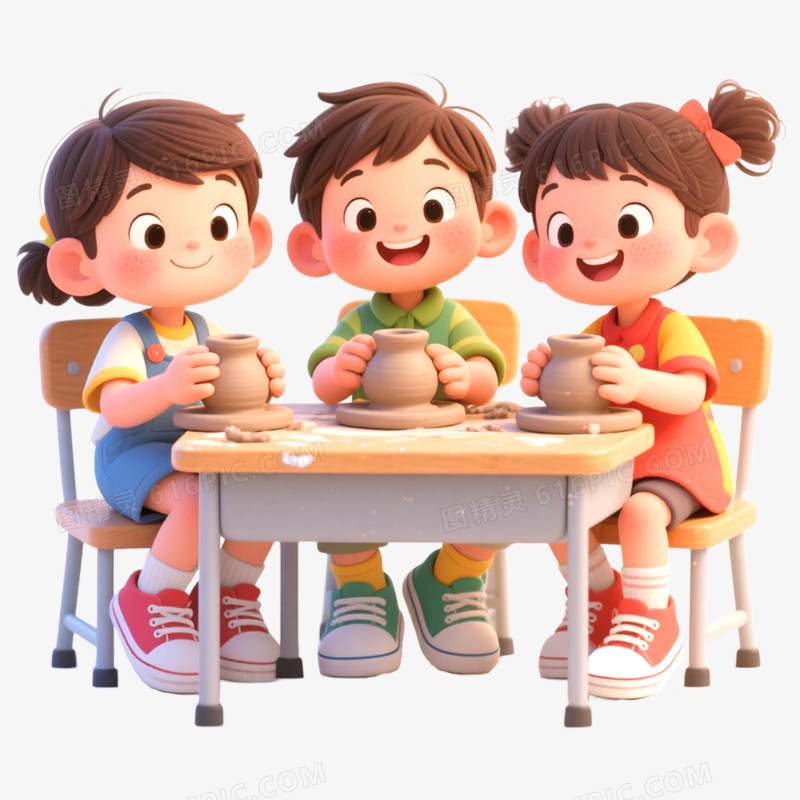 3D立体手工课免抠元素