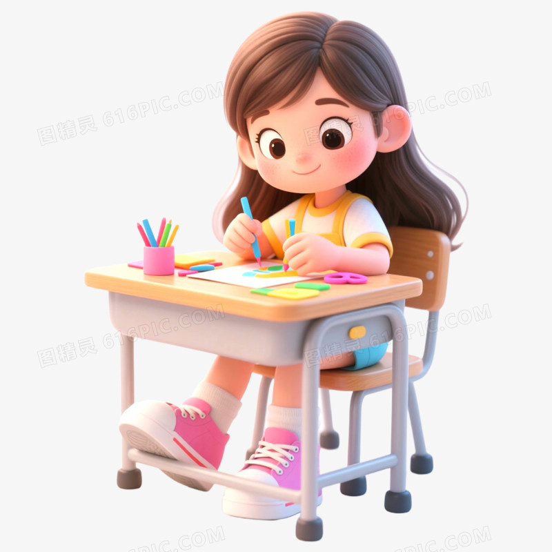 3D立体手工课免抠元素