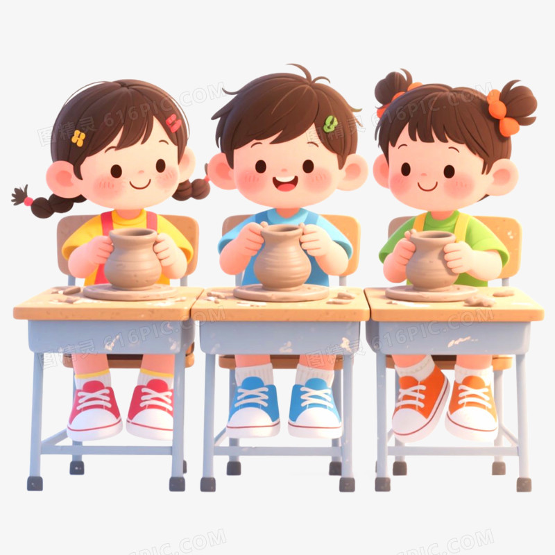 手绘插画手工课免抠元素