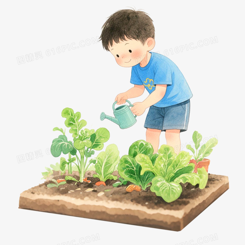 手绘插画菜园子免抠元素