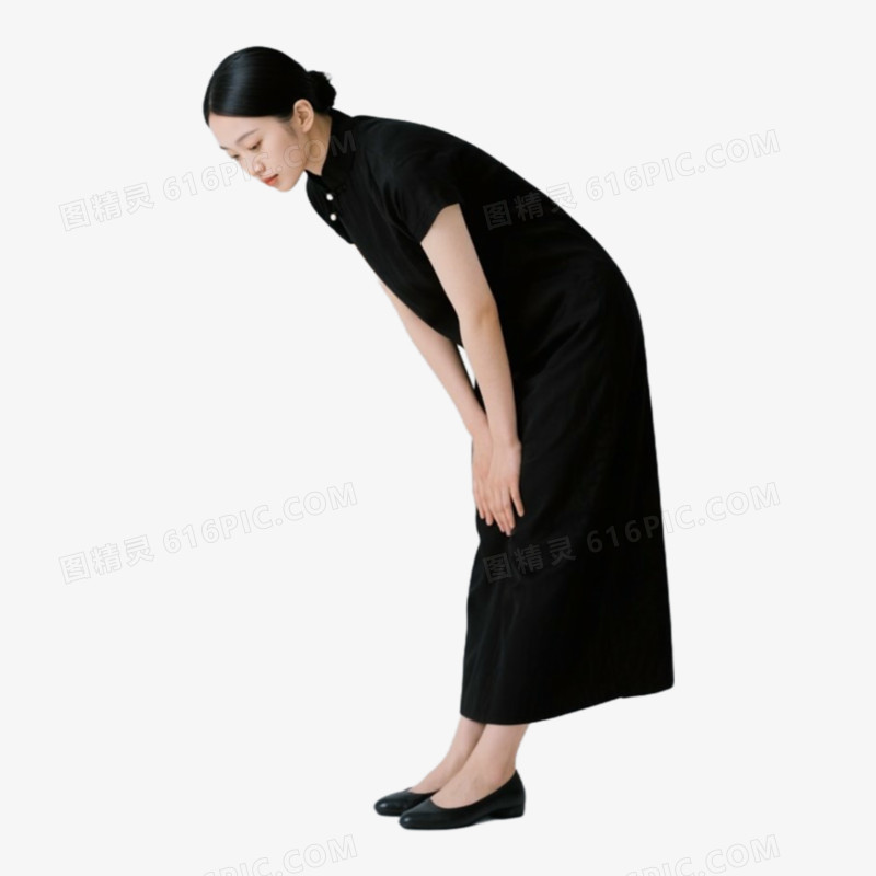 迎宾举动道歉问好场景免抠元素