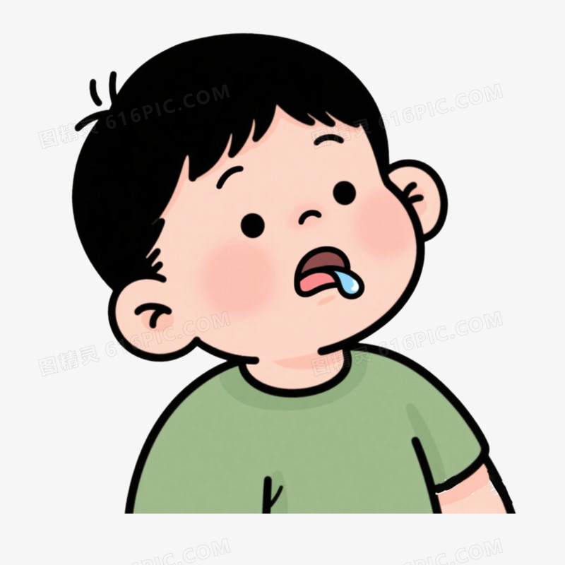 人物馋流口水免抠元素
