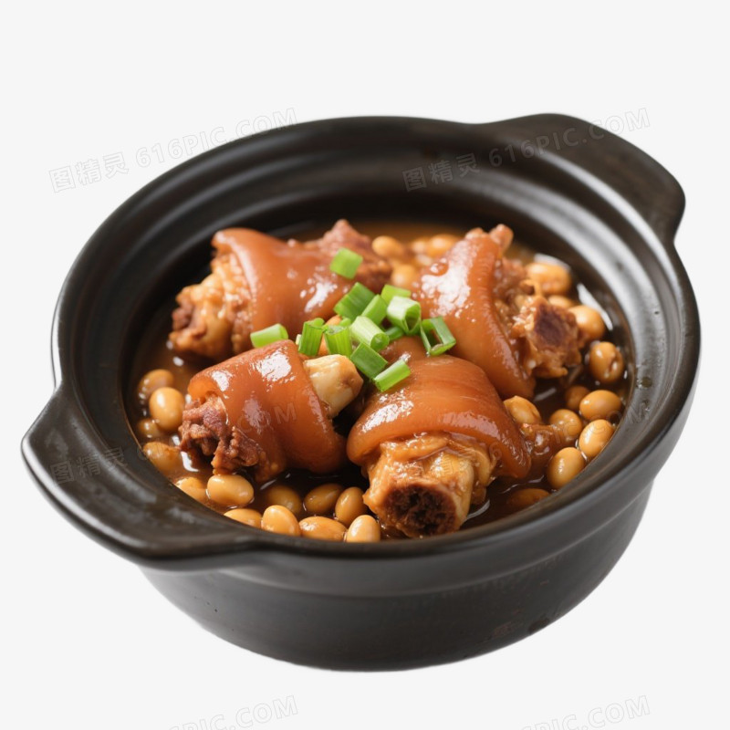 实物风美食猪蹄卤猪蹄猪脚猪脚饭免抠元素
