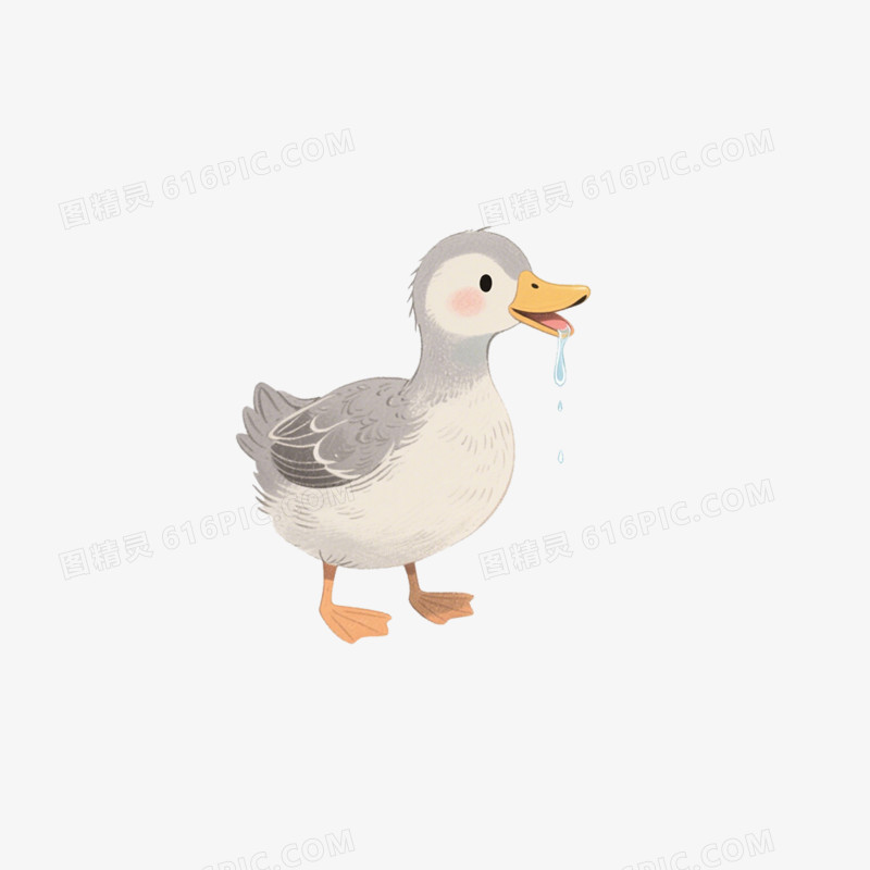 卡通插画动物流口水免抠元素
