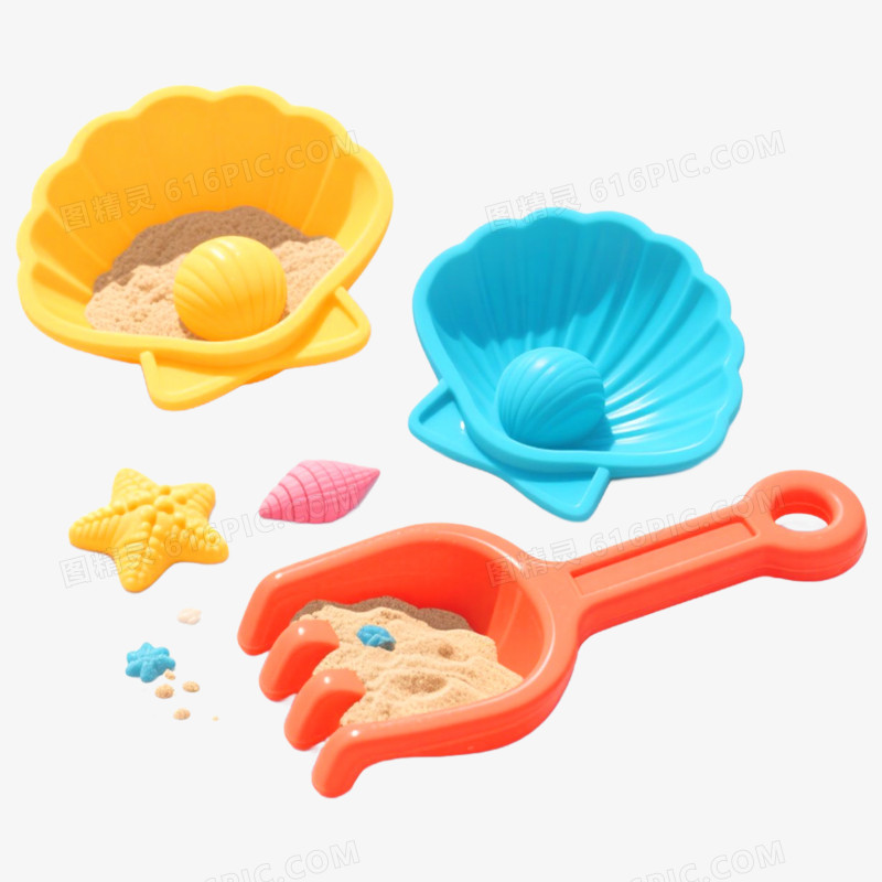 3D立体玩沙子工具免抠元素