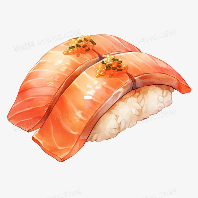 卡通快餐食物寿司饭团免抠元素