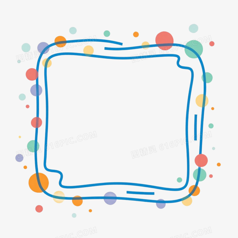 卡通手绘文字边框对话框免抠元素