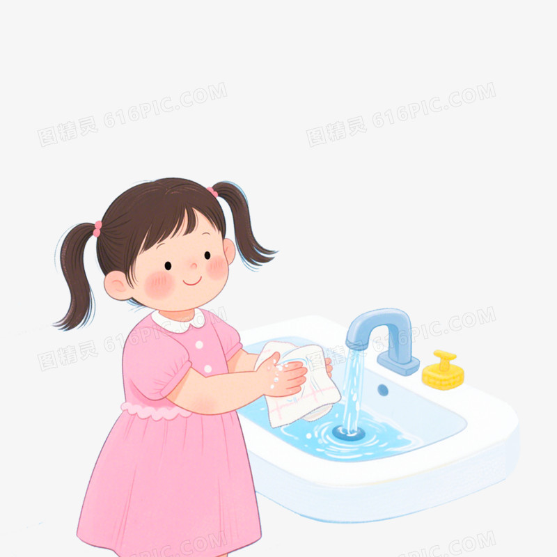 卡通手绘个人卫生好习惯免抠元素