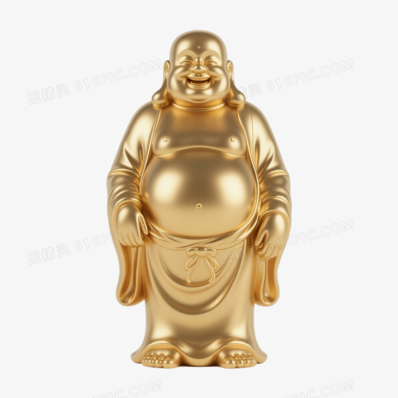 弥勒佛金佛黄金投资免抠元素
