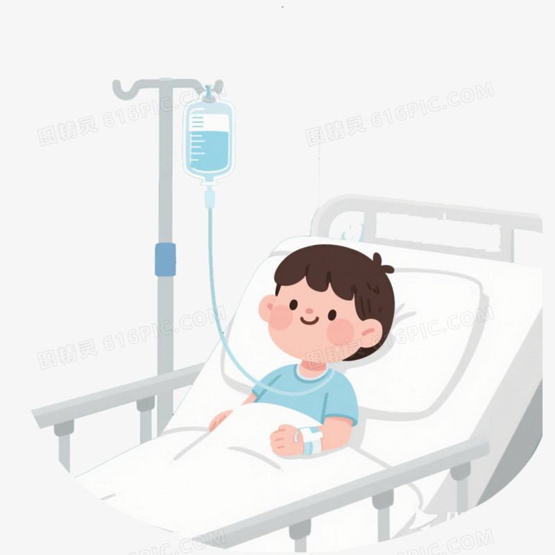 生病的病人小孩免抠元素