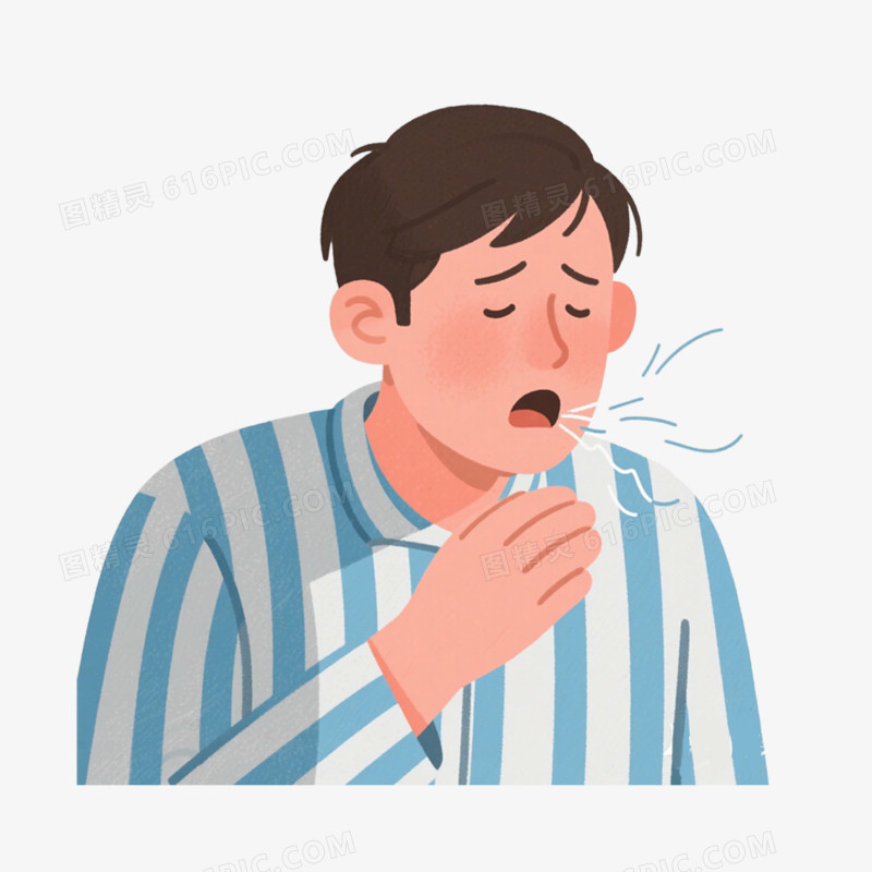 生病的病人咳嗽免抠元素