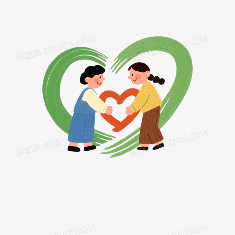 手绘卡通公益活动标志免抠元素