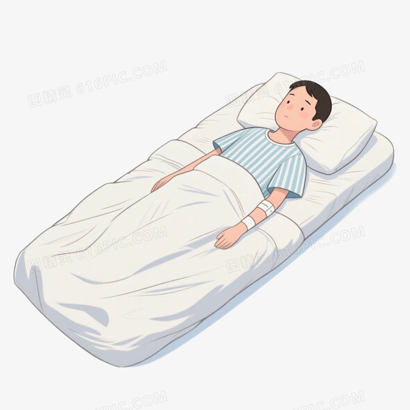 生病的病人年轻人免抠元素