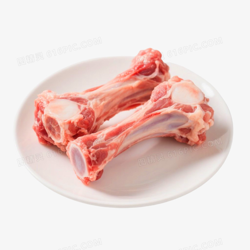 摄影风新鲜食材棒骨免抠元素