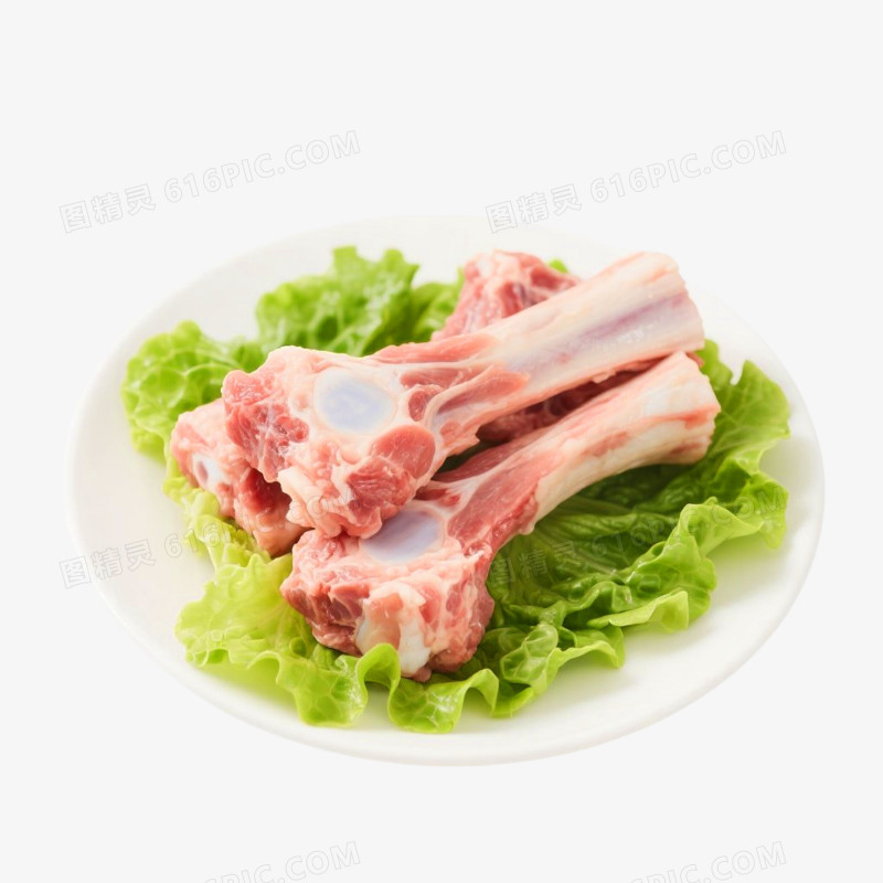 摄影风新鲜食材棒骨免抠元素