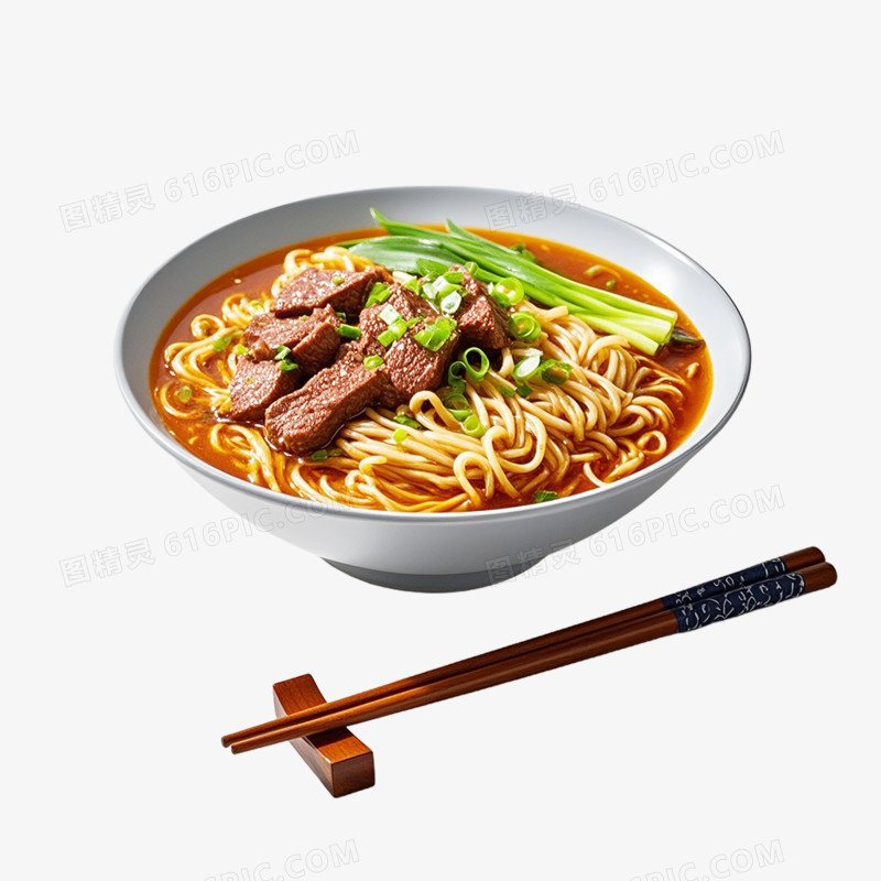 摄影一碗牛肉面免抠元素
