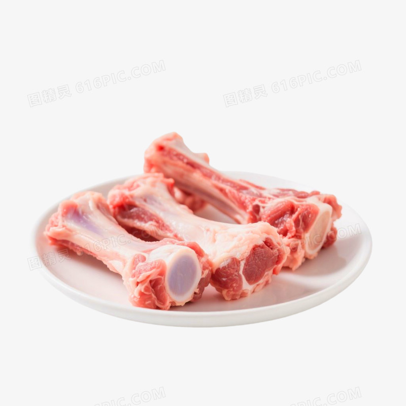 摄影风新鲜食材棒骨免抠元素
