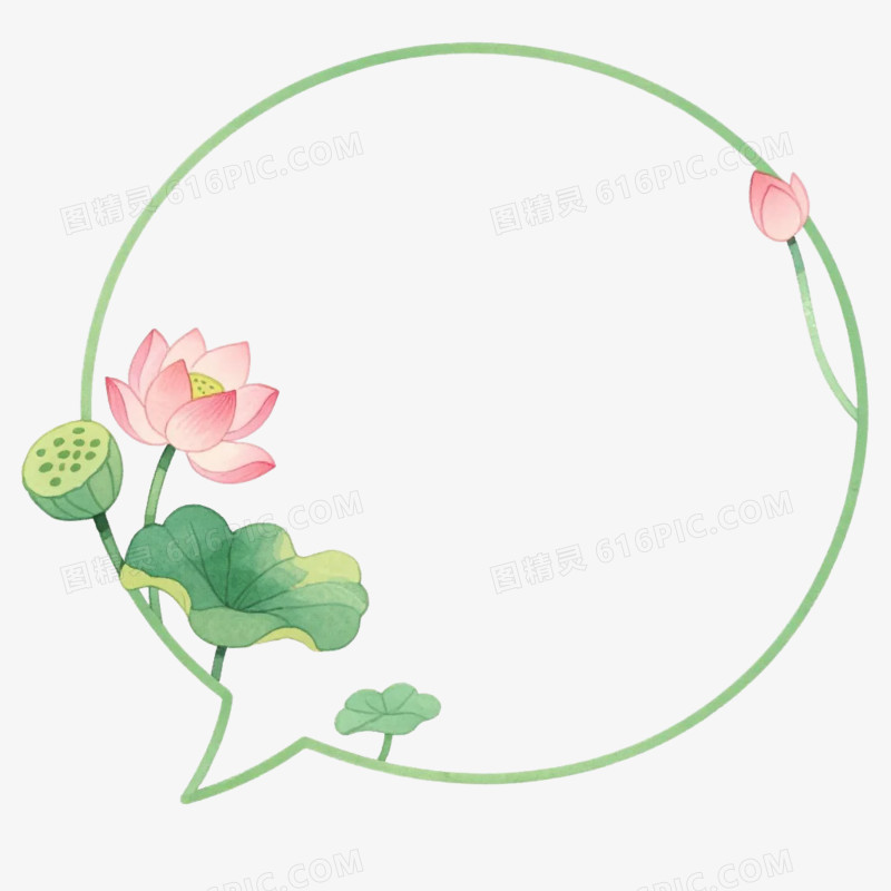 卡通插画风边框对话框免抠元素
