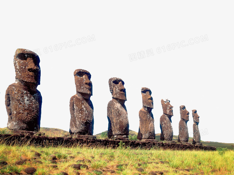 智利景区复活节岛石像