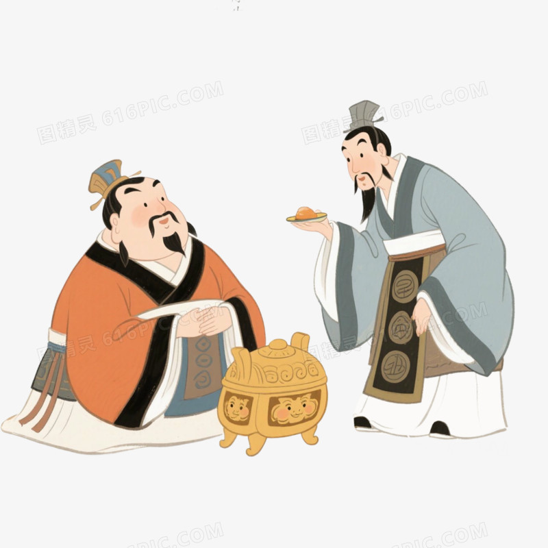 成语故事完璧归赵免抠元素