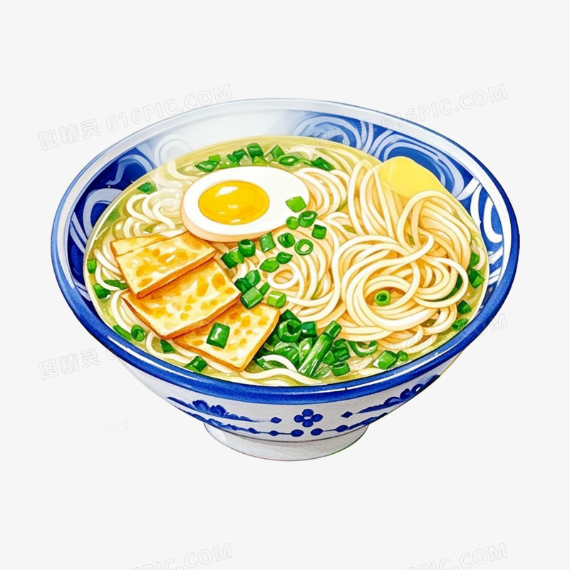 卡通手绘鸡蛋面免抠元素