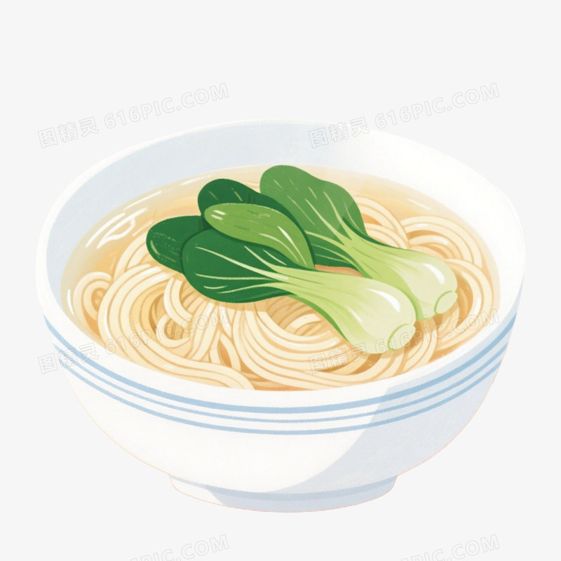 手绘卡通面食面条素面免抠元素