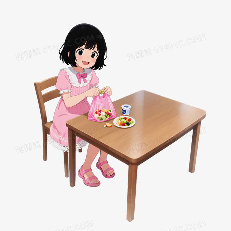 卡通手绘风格节约粮食免抠元素