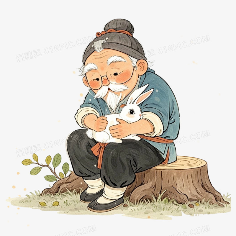 卡通寓言故事插画免抠元素