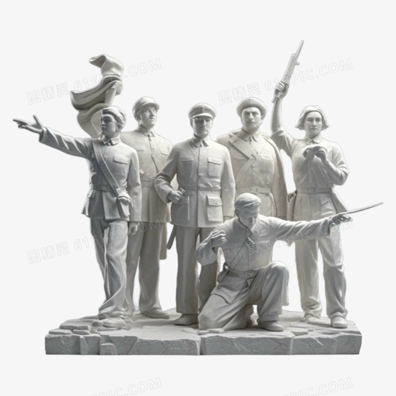 革命烈士革命雕塑免抠元素