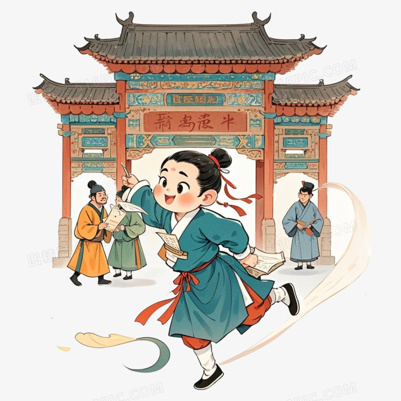 卡通寓言故事插画免抠元素