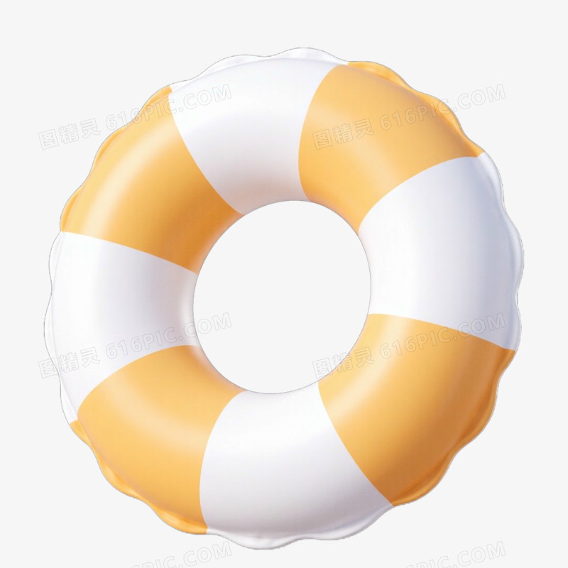 夏天3D小元素游泳圈免抠元素