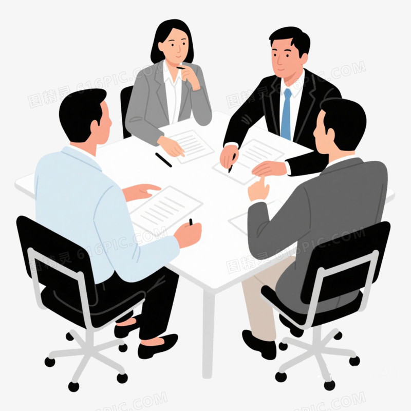 开会会议讨论免抠元素
