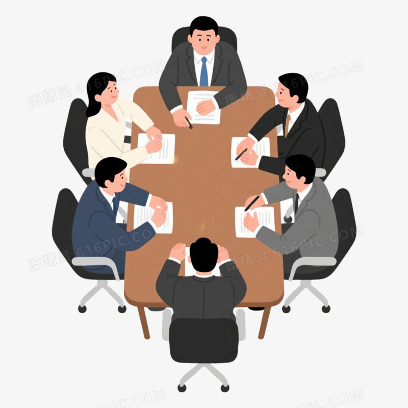 开会会议讨论免抠元素