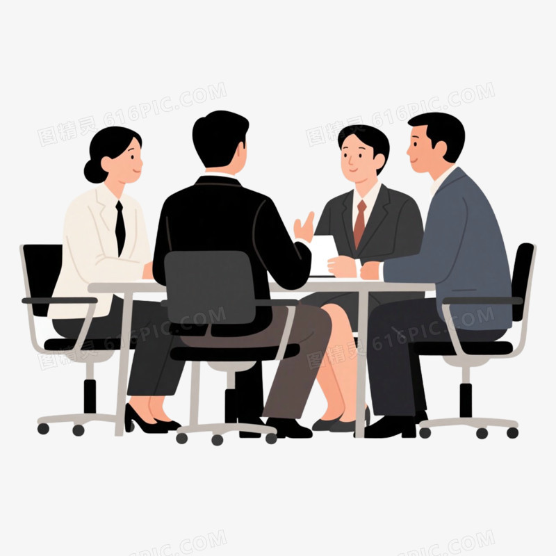 开会会议讨论免抠元素