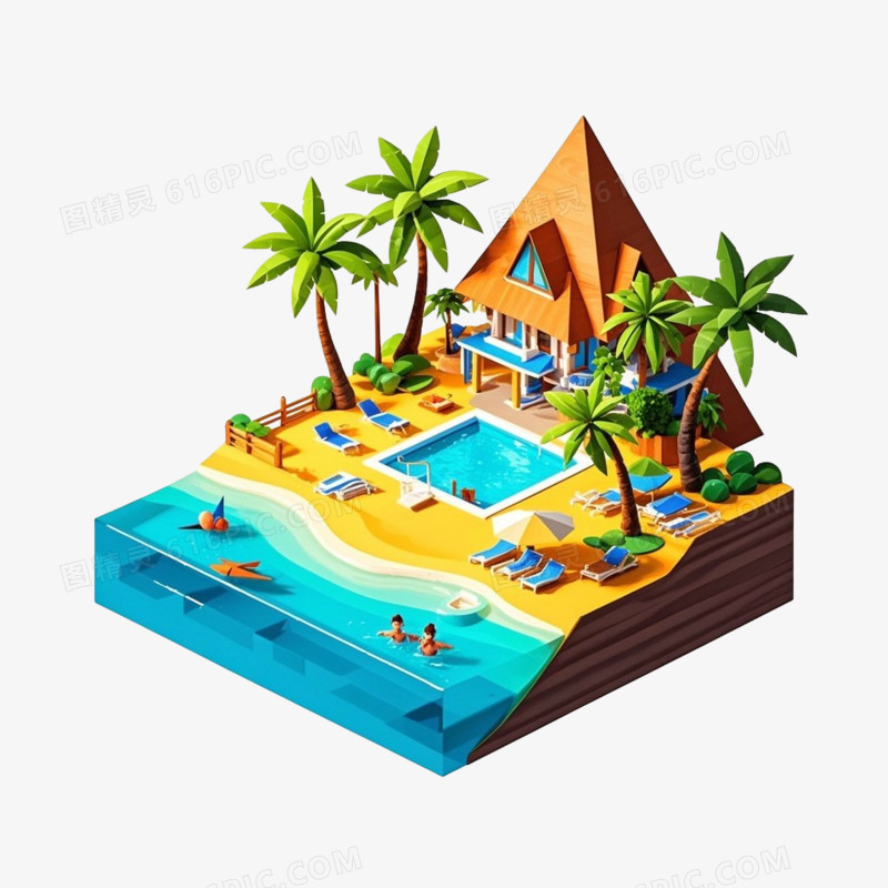 3D夏季免抠元素