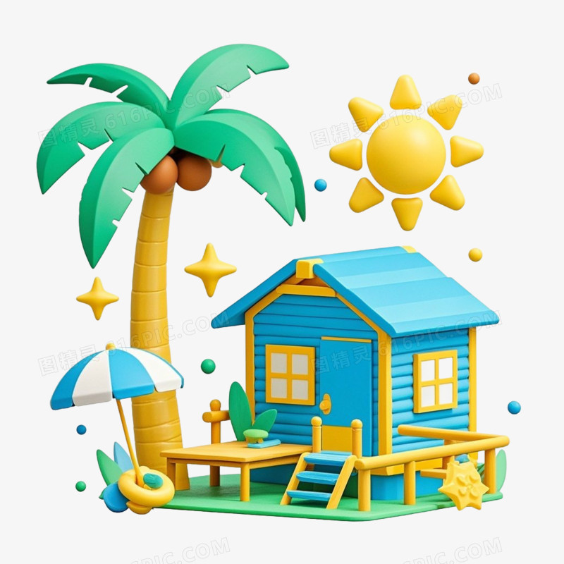 3D夏季免抠元素