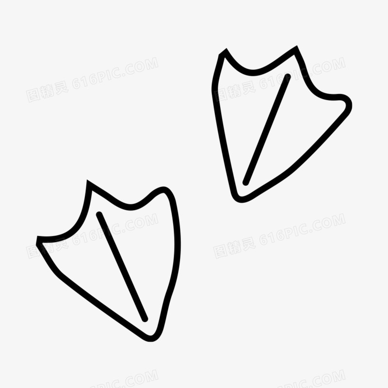 黑色动物脚印免抠元素 AI元素 数字艺术