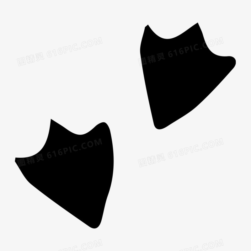 黑色动物脚印免抠元素 AI元素 数字艺术