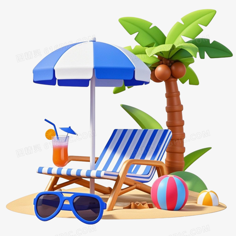 3D夏季免抠元素
