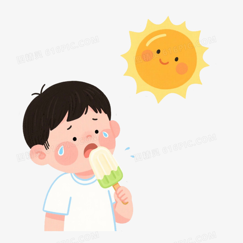 炎热夏天高温预警免抠元素