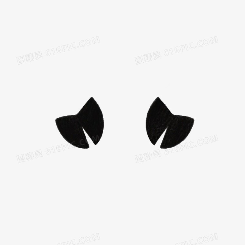 插画黑色羊蹄印免抠元素