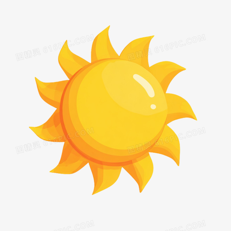 手绘卡通可爱太阳免抠元素